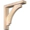 Ekena Millwork Imperial Block Smooth Bracket w/ Offset Brace, Douglas Fir, 3 1/2"W x 16"D x 16"H BKT0402X16X16IMP05SDF - alternate 1